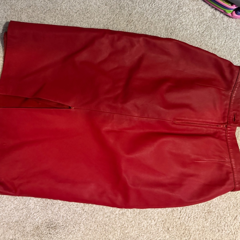 Red Leather Skirt